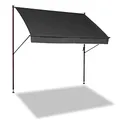 Produktbild: Angerer Klemmmarkise Style mit Handkurbel, Terrasse/Balkon, einfache Montage ohne Bohren, Made in Germany, hochwertiger Stoff, UV-beständig, höhenverstellbar, wasserabweisend, 250 cm Dunkelgrau