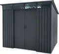 Produktbild: Pergart Gerätehaus Lübeck 89, BxT: 224x267 cm, Metall, mit Pultdach und Lichtband, anthrazit matt
