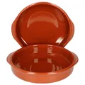 Produktbild: 2er Set Cazuela mit Griffen Ton-Schale Bernd Ø 25,5cm Größe XXL Mittelalter 