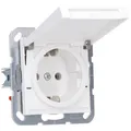 Produktbild: GIRA 445427 SCHUKO Steckdose mit Klappdeckel System 55 Reinweiß seidenmatt
