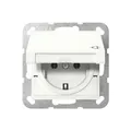 Produktbild: Gira 445427 SCHUKO-Steckdose 16 A 250 V~ mit Klappdeckel System 55 Reinweiß matt