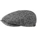 Produktbild: Stetson Hatteras Schildmütze Damen Herren 100% Schurwolle Flatcap mit Baumwollfutter Herbst Winter schwarz 61 cm