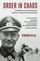 Produktbild: Order in Chaos: The Memoirs of General of Panzer Troops Hermann Balck (Foreign Military Studies)