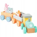 Produktbild: Pastel Wooden Toy Train with Forest Animals, 18m+