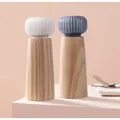 Produktbild: Salz- Und Pfeffermühle Aus Holz Und Keramik – Gewürzmühle In Pfefferstreuerform Mit Verstellbarem Mahlwerk, 17,5 Cm