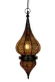 Produktbild: Marrakesch Orient & Mediterran Interior Pendelleuchte Orientalische Deko Lampe Hängeleuchte Pendelleuchte Fayna Schwarz 55cm, ohne Leuchtmittel, Handarbeit