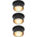 Produktbild: LED Einbauleuchten-Set Gil Coin 3StepDim rd starr 3x6W Schwarz matt/Gold