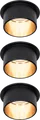 Produktbild: PLM 93379 - Einbauleuchte Gil, 3 x 6 W, 470 lm, 2700 K, schwarz matt/gold