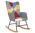 Produktbild: vidaXL Schaukelstuhl Schaukelstuhl Patchwork Stoff (1 St)