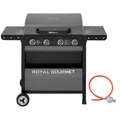 Produktbild: Royal Gourmet 4-Brenner Gasgrill, 10 kW Grillwagen mit klappbaren Seitenablagen, Ablagekorb, Outdoor Gasgrill für Balkon, Terrasse, Garten und Camping