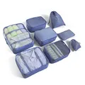 Produktbild: BillyBath Koffer Organizer set, Packing Cubes Kleidertaschen Schuhbeutel Reiseorganizer Packwürfel Kosmetik Travel Organizer Packtaschen für Koffer (8 teilig, Navy)