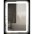 Produktbild: Homcom - Badspiegel mit Beleuchtung 50 x 70 cm led Spiegel mit 3 Lichtfarben Wandspiegel mit Touchschalter, Memory-Funktion Lichtspiegel Beschlagfrei