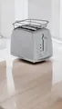 Produktbild: RUSSELL HOBBS 2-Schlitz Toaster Groove, Weiß, Brötchenaufsatz, Breite Schlitze