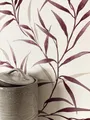 Produktbild: Newroom Vliestapete Aissa Rot Tapete Mustertapete Blumen, Zweige, Blätter, strukturiert, Blumentapete