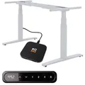 Produktbild: boho office® Höhenverstellbarer Schreibtisch Gestell - elektrisch stufenlos, inkl. Wireless Charger, 2 Motoren, ultraschnelle 80 mm/Sek., stabil, Memoryfunktion, Kollisionsschutz - Basic Line Weiß