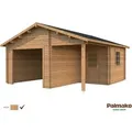 Produktbild: Palmako Holzgarage Roger ohne Tor Braun tauchgrundiert 510 cm x 550 cm