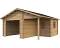 Produktbild: Einzelgarage Palmako Roger 21,9+5,2 m² ohne Tor 510 x 550 cm tauchgrundiert brau