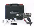 Produktbild: Dino KRAFTPAKET DIY Heißluftpistole 2000W (10 (3+7) Temperaturstufen: 50-600°C, Luft: 250-500L/min) , Heißluftgebläse mit Mica Heizelement, Heißluftfön mit Koffer Farbkratzer und Düsenaufsätze