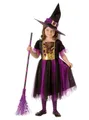 Produktbild: Metamorph Hexen-Kostüm Hexenkostüm für Mädchen - Halloween Kostüm Kinder, Schönes Hexenkleid mit farbwechselnder Vorderseite