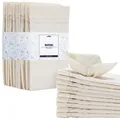 Produktbild: Weiße Baumwollservietten - 12er Set - 100 % Baumwolle - Stoffservietten