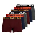 Produktbild: JACK & JONES Herren Boxershort JACLICHFIELD Trunks 6er Pack, Größe:S;Farbe:Burgundy