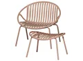Produktbild: WOOOD Gartensessel Bruce mit Hocker, Lachsrosa