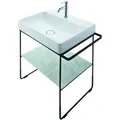 Produktbild: Duravit DuraSquare Möbel-Waschtisch geschliffen 23535000711 50x47cm, ohne Überlauf, mit Hahnlochbank, 1 Hahnloch, weiß WonderGliss