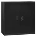 Produktbild: WOLTU Aktenschrank abschließbar, Ordnerschrank mit höhenverstellbarem Einlegboden, Metallschrank mit Schloss, Büroschrank Lagerschrank Mehrzweckschrank, Schwarz, B90xH92xT40 cm, ASK12sz