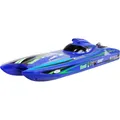 Produktbild: Amewi Blue Arrow Katamaran brushless Jetantrieb 400mm RTR Rennboot blau 2,4 GHz