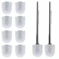 Produktbild: Daloual 10 x Ersatz Bürstenkopf Weiß 2 x Griff 26 cm Toilettenbürste Klobürste