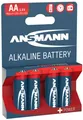 Produktbild: 4 ANSMANN Alkaline Batterie 'RED', Mignon AA, 4er Blister