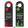 Produktbild: Bitte nicht stören, ich streame oder Komm rein Türhänger für Gamer als lustiges Geschenk für Zocker und Streamer die bei ihrem Hobby gerne ihre Ruhe haben und nicht gestört werden