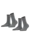 Produktbild: Esprit Socks Esprit Tagessocken Crew Basic Uni (weiche Baumwolle) hellgrau Damen - 2 Paar
