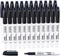 Produktbild: Permanent Marker 24 schwarze Permanentmarker mit feiner Spitze wasserfest Fil...