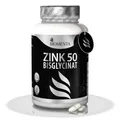 Produktbild: [63,20€/1kg] Zink Bisglycinat Tab. 50 mg–BIOMENTA- 365 St.- 25 mg teilbar 1 Jahr