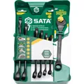 Produktbild: SATA ST47530 7-teiliges metrisches X6-Gabel-Ratschenringschlüssel-Set mit hellem, poliertem Chrom-Fi (ST47530)