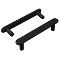 Produktbild: vidaXL Schrankgriff 2 pcs Schwarz 121 x 16.6 x 28.3 mm Eisen