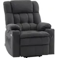 Produktbild: M MCombo elektrische Aufstehhilfe Relaxsessel 7546, mit 3 Motoren getrennt verstellbar, Liegeposition bis 165°, TV Sessel mit USB, für Senioren W... - Dunkelgrau