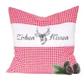 Produktbild: Zirbenkissen Vichy Rot 40 x 40 cm