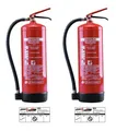 Produktbild: 2x Feuerlöscher Protex SDE6 6l AB Schaum inkl. Halterung und Plakette 21A = 6LE