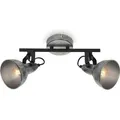 Produktbild: Deckenleuchte Deckenspots drehbar vintage 40W 2xE14 Antik-Silber Metall Briloner