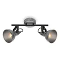 Produktbild: BRILONER - Deckenlampe Vintage schwenkbar, E14 Fassung, max. 40 Watt, Deckenleuchte, Lampe, Wohnzimmerlampe, Schlafzimmerlampe, Küchenlampe, Deckenstrahler, 30,5x10x18 cm, Antik-Silber
