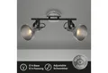 Produktbild: Briloner Leuchten Deckenleuchte Deckenlampe Wandlampe Innen Wohnzimmer E14, ohne Leuchtmittel, Abhängig vom Leuchtmittel - Warmweiß / Neutralweiß / Kaltweiß, Wandlampe, 15,6x10cm, Schwarz-Gold, max.40W, E14, Innen, Wohnzimmer