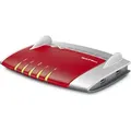 Produktbild: FRITZ! Box 5490, 802.11g, Dual-Band (2,4 GHz/5 GHz), Ethernet/LAN, Grau, Rot, Tabletop-Router - Grau/Rot