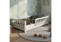 Produktbild: Juskys Kinderbett Naya, 80x160 cm Bodenbett aus Holz, mit Rausfallschutz & Lattenrost