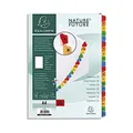 Produktbild: Exacompta 1111E Karton-Register A-Z für DIN A4 aus Karton 20-teilig volle Höhe 21 x 29,7 cm weiß, bunte verstärkte Taben mit Indexseite Trennblätter Trennstreifen Ordner-Register