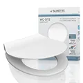 Produktbild: SCHÜTTE WC-Sitz SLIM mit Absenkautomatik und Schnellverschluss aus Duroplast, Toilettendeckel mit 175kg Belastbarkeit, Toilettensitz mit Brille, Klodeckel für WC, Klobrille Weiß