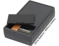 Produktbild: PVC Gehäuse mit Batteriefach für 9V Blockbatterie, 101 x 60 x 26mm, schwarz