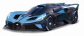 Produktbild: Bburago Bugatti Bolide: Modellauto im Maßstab 1:18, Türen beweglich, blau-schwar