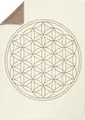Produktbild: Erwin Müller Wohndecke Blume des Lebens Baumwolle Cappuccino Größe 150x200 cm